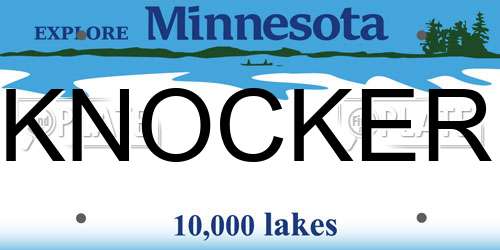 KNOCKER Minnesota License Plate
