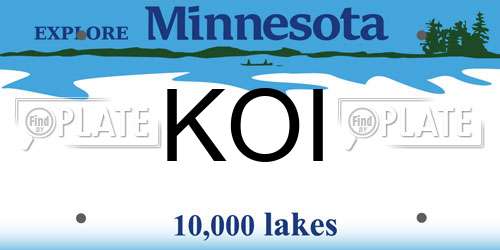 KOI Minnesota License Plate