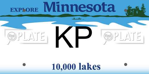 KP Minnesota License Plate