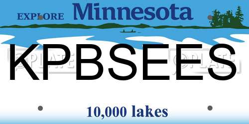 KPBSEES Minnesota License Plate