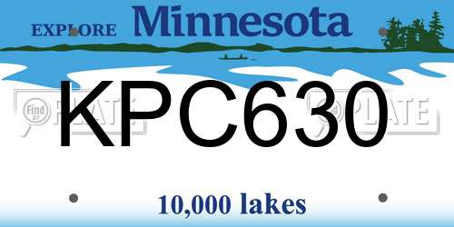 KPC630 Minnesota License Plate