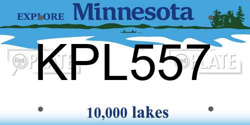 KPL557 Minnesota License Plate