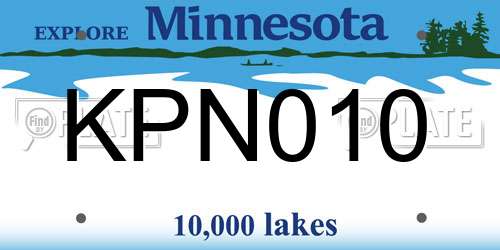 KPN010 Minnesota License Plate