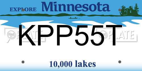 KPP55T Minnesota License Plate
