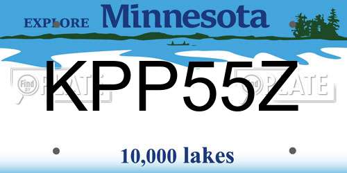 KPP55Z Minnesota License Plate