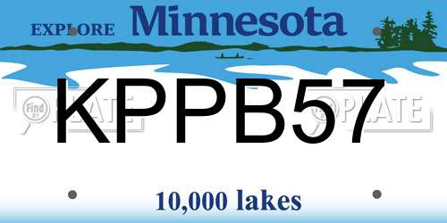 KPPB57 Minnesota License Plate