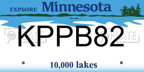 KPPB82 Minnesota License Plate