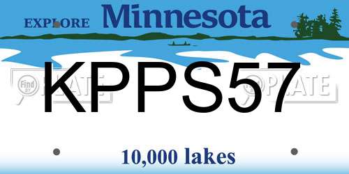 KPPS57 Minnesota License Plate