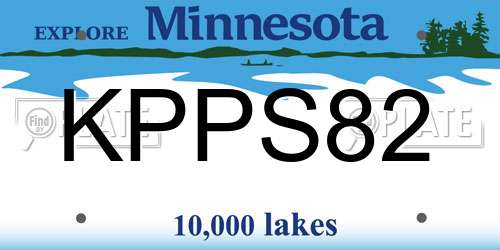 KPPS82 Minnesota License Plate