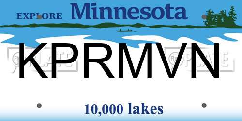 KPRMVN Minnesota License Plate