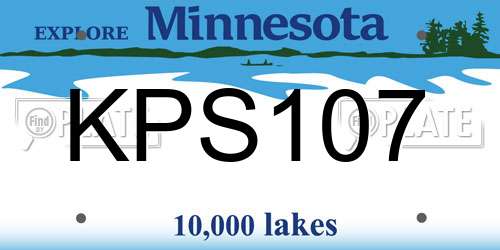 KPS107 Minnesota License Plate