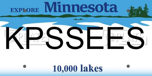 KPSSEES Minnesota License Plate