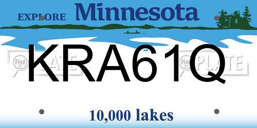 KRA61Q Minnesota License Plate