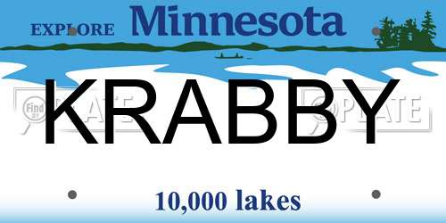 KRABBY Minnesota License Plate