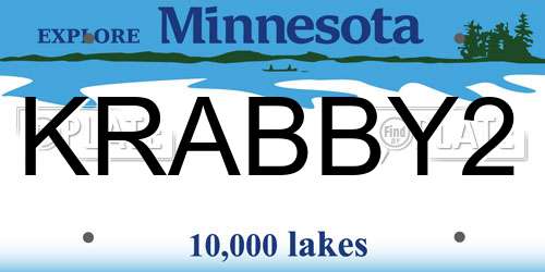 KRABBY2 Minnesota License Plate