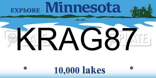 KRAG87 Minnesota License Plate