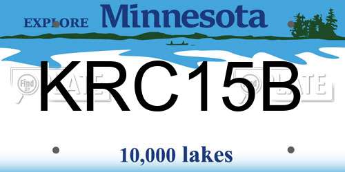 KRC15B Minnesota License Plate