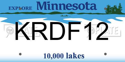 KRDF12 Minnesota License Plate
