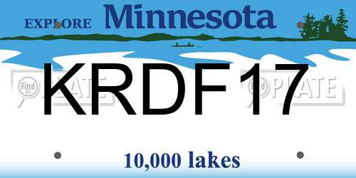 KRDF17 Minnesota License Plate