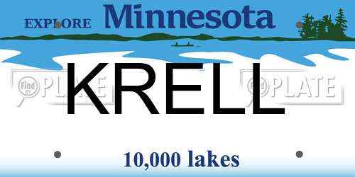 KRELL Minnesota License Plate
