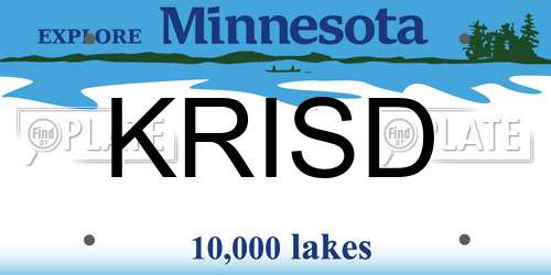 KRISD Minnesota License Plate