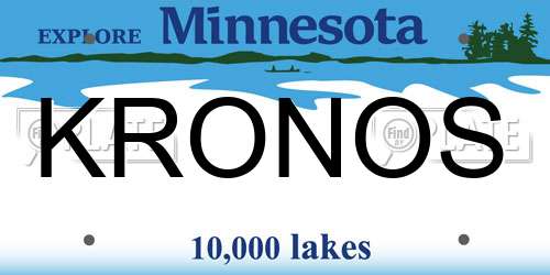 KRONOS Minnesota License Plate