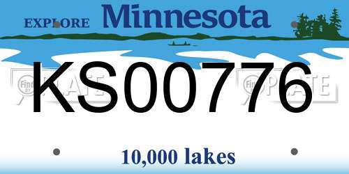KS00776 Minnesota License Plate