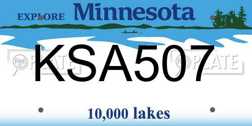 KSA507 Minnesota License Plate