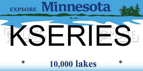 KSERIES Minnesota License Plate