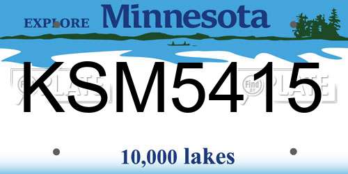 KSM5415 Minnesota License Plate