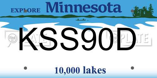 KSS90D Minnesota License Plate