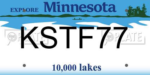 KSTF77 Minnesota License Plate