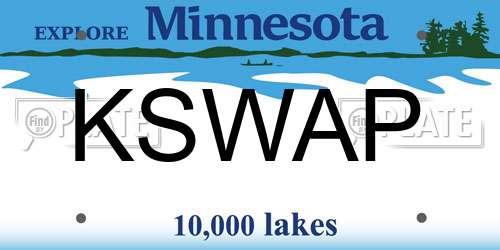KSWAP Minnesota License Plate
