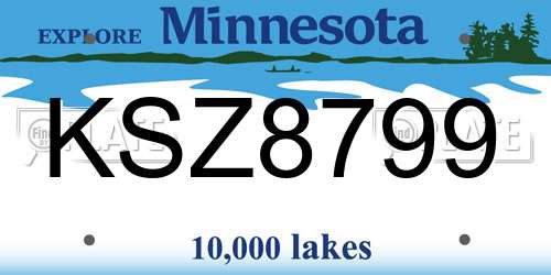 KSZ8799 Minnesota License Plate