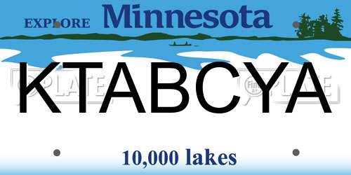 KTABCYA Minnesota License Plate