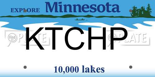 KTCHP Minnesota License Plate