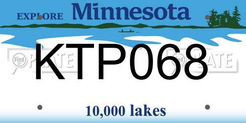 KTP068 Minnesota License Plate