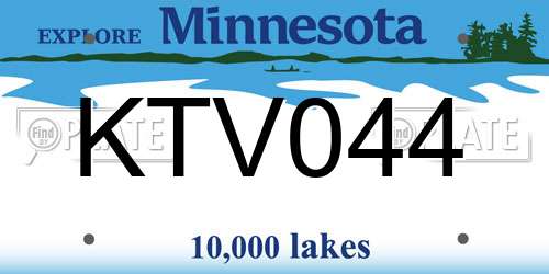 KTV044 Minnesota License Plate