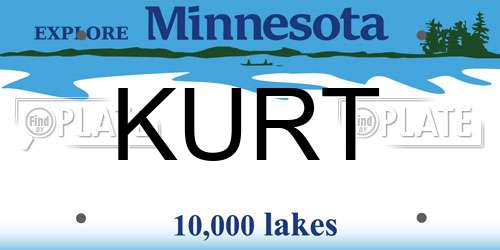 KURT Minnesota License Plate