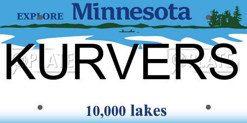 KURVERS Minnesota License Plate