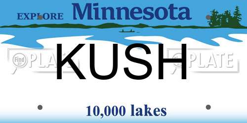 KUSH Minnesota License Plate