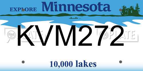 KVM272 Minnesota License Plate