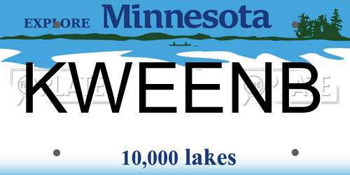 KWEENB Minnesota License Plate