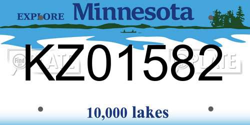 KZ01582 Minnesota License Plate