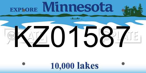 KZ01587 Minnesota License Plate