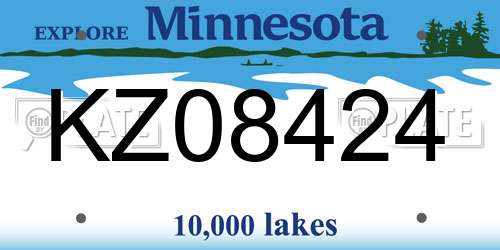 KZ08424 Minnesota License Plate