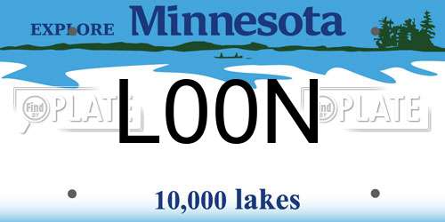 L00N Minnesota License Plate