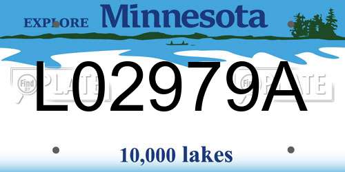 L02979A Minnesota License Plate