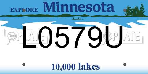 L0579U Minnesota License Plate