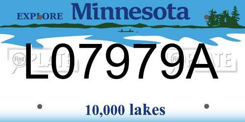 L07979A Minnesota License Plate